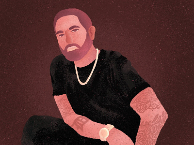 Eminem aftermath album design eminem hiphop illustration illustrator ipad music procreate rap rapper slim shady texture