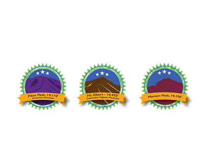 Colorado 14'ers Sticker project illustration logo vector