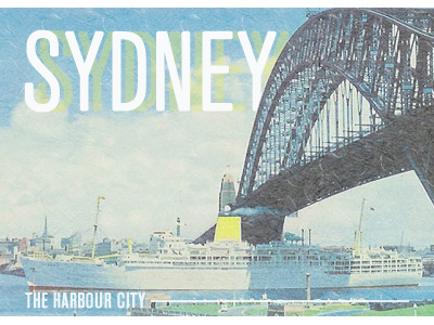 Sydney city harbour postcard sydney