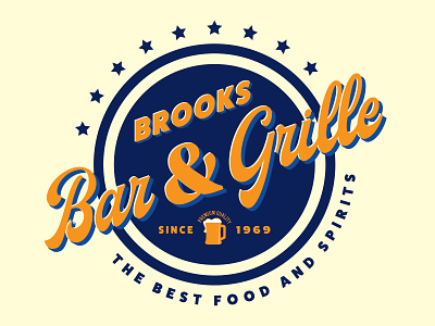 BROOKS Bar & Grille t-shirt design illustration illustrator logo vector
