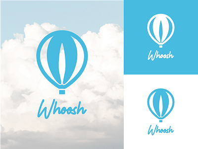 Whoosh Logo dailylogochallenge design hot air balloon logo