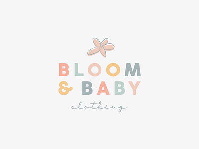 Bloom and Baby Logo baby bloom and baby clothing dailylogochallenge flower logo logodesign