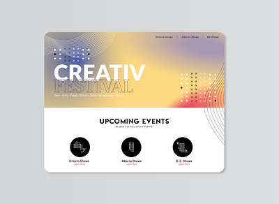 Creativ Festival Website Design branding design typography ui ux vector web
