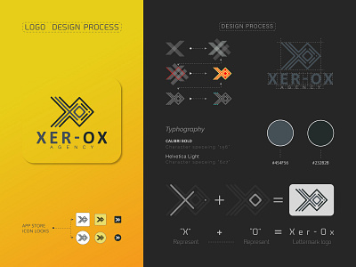 Xer-ox logo design process