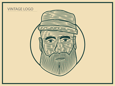 Vintage - Man face lineArt logo brand identity branding design illustration linear illustration logo logo design concept logo designer logodesign vector vintage design vintage logo