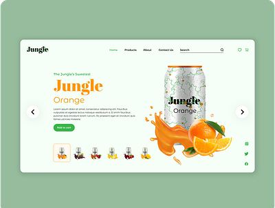 Jungle Juice branding colorful drink fresh juice ui ux web design website