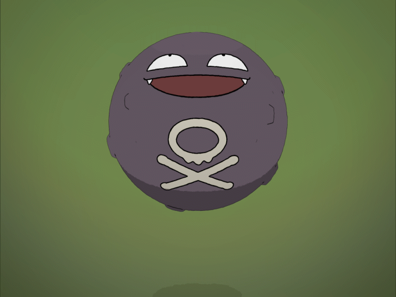 KOFFING GIF adobe aftereffects animated gif animation design framebyframe gif koffing loop pokemon