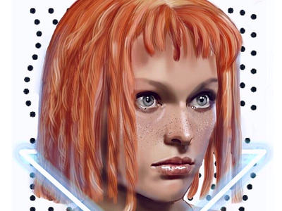 Leeloo art digital art illustration leeloo movie portrait realistic portrait the fifht element