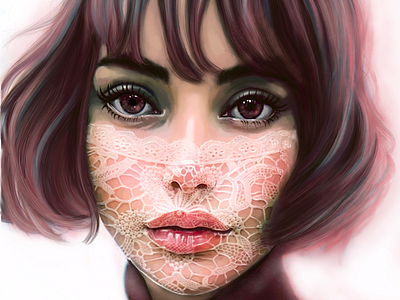 Corona art baby pink beauty character characterdesign corona corona virus digital digital art girl illustration mask model pink pink light portrait portrait illustration realistic art realistic portrait