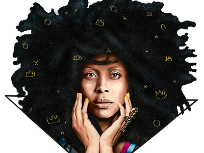 Erykah Badu african afro baduism crown digital digital art digital illustration digital portrait erykah erykah badu funk graffiti hip hop illustration music portrait queen soul