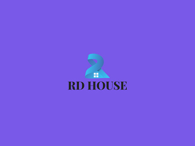 RD HOUSE app branding clean gradient logo icon illustration logo logo design minimal real estate logo typography unique vector