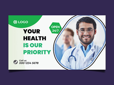 Medical Youtube Thumbnail and web banner Template