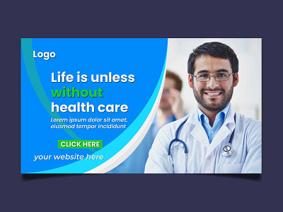 Medical Youtube Thumbnail and web banner Template