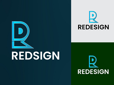 Modern RD Letter ReDesign Logo