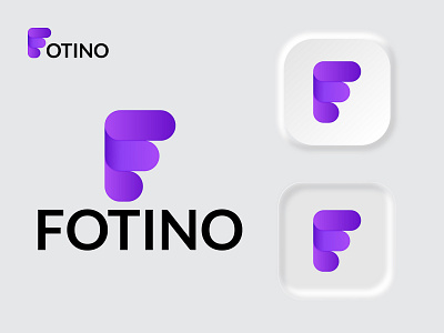 Modern F Letter Fotino logo 3d brand identity branding brandmark creative design f letter logo graphic design lettering logo logo design logo designer minimal modern logo monogram simple typography ui unique vector