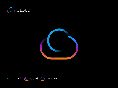 Modern C Letter Cloud logo