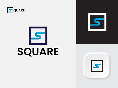 Modern S Letter Square logo design