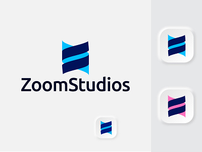 Modern Z+S Letter Zoom Studios Logo Concept. app brand branding design flat icon identity lettering logo logos logotype mark minimalist print s letter logo symbol typography unused vector z letter logo