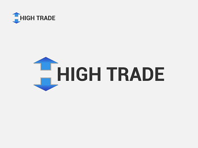 Modern H Letter Up Down Arrow High Trade Logo Concept.