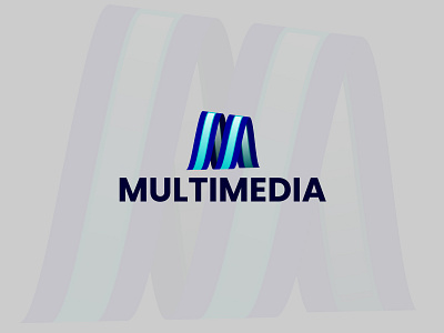 Modern M Letter Multimedia Logo Concept.