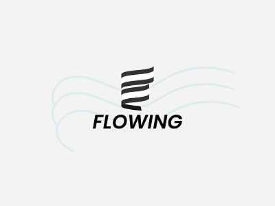 Modern F Letter Flowing Logo Concept. app icon brand branding creative design f letter logo flat graphic design illustration logo logo design logotype mark minimal print symbol typography ui unique vector