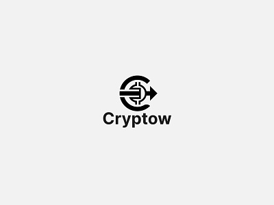 Modern C Letter Cryptow Logo Concept. bitcoin blockchain branding coin crypto currency design exchange fintech icon identity investment lettering logo logo design minimal print trading typography vector