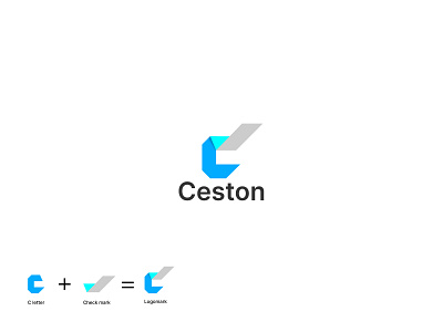 Modern C Letter Ceston Logo Concept. app icon brand branding c letter logo creative design ecommerce flat identity logo logo design logotype mark minimalist print tech technologoy typography ui vector