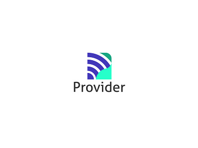 Modern P Letter Provider Logo Concept.