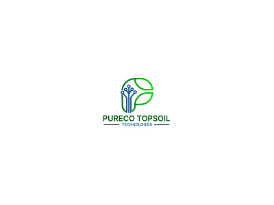 Modern PT Letter Eco Tech Logo Concept.