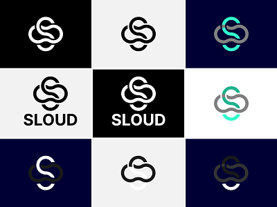 Modern S Letter Sloud Logo Design Concept.