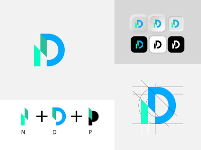 Modern logo design concept. brand brand identity branding d letter logo design flat logo graphic design illustration illustrator letter logo logo logo design mark minimal n letter logo p letter logo symbol typography ui vector