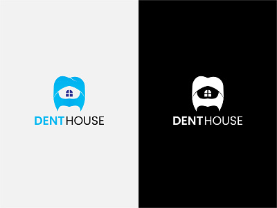 Modern M Letter Dental House Logo Design Concept.