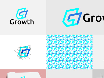 Modern G Letter Growth Logo Concept.