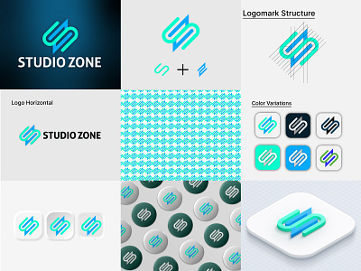 Modern S Z Letter Studio Zone Logo Concept.