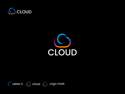 Modern C Letter Cloud logo Design Concept. app icon brand brand and identity branding c letter logo cloud logo colorful design gradient logo letter logo logo logo design logomark minimal logo modern logo print symbol logo tech typography vector