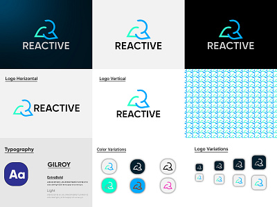 Modern R Letter Reactive Logo Concept.