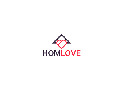 Modern HomLove Logo Design Concept.