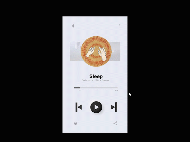 #9, #10 Daily Ui / Music player with "Share button"