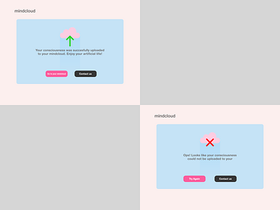 #11 Daily Ui / Success and failure cards ai artificial intelligence consciousness design failure success successful ui ux vector