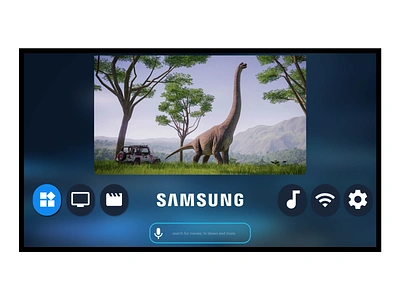 #25 Daily Ui / TV App app dailyui dailyui25 design jurassicpark television tv app ui ux voicecommand voiceinput