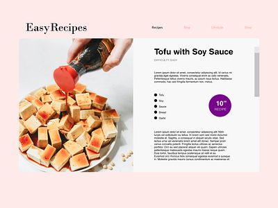 #40 Daily Ui / Recipe daily ui dailyuichallenge recipe recipe app recipe card ui ux web webdesign website website design websites