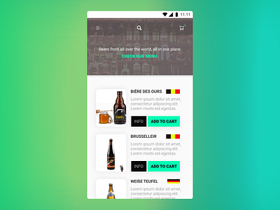 #43 Daily Ui / Menu app beer beer art daily ui dailyui dailyuichallenge design menu menu card menu design menubar ui ux