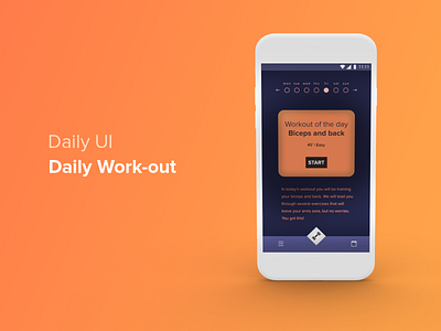 #62 Daily Ui / Workout of the day app daily ui daily ui 062 daily ui 62 dailyui dailyuichallenge design ui ux workout workout app workout of the day workout tracker