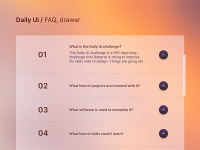 #92 Daily Ui / FAQ daily ui dailyui dailyuichallenge design drawer drawers faq faq section faqs ui ux web website website design