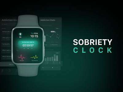 Sobriety Clock / Smartwatch App design human interface guidelines ios smartwatch ui ux