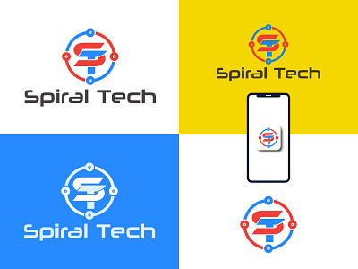 Spiral Tech/ST Letter Logo