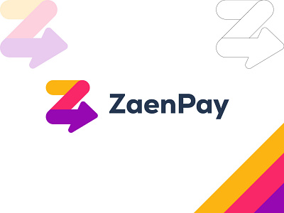 Z letter logo/ Pay logo app icon design branding clean design colorful creative design icon identity letter logo lettermark logo logo design logo mark mark modern p letter symbol tech logo typography vector