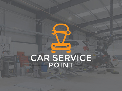 Car Service Point Logo Mark