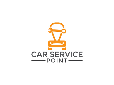 Car Service Logo Mark abstract logo automobile brand identity branding car service design icon logo logo design logodesign logomark logos minimal logo minimalist logo modern logo monogram orange service logo service point vector