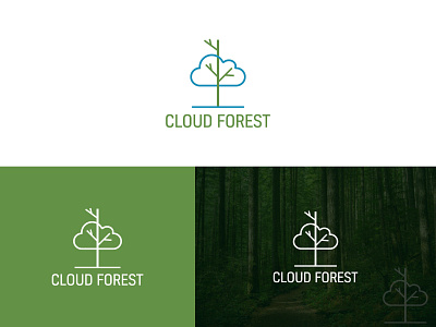 Cloud Forest Logo 3d app logo best logo brand mark branding clean design cloud cloud forest creative logo design ecommerce flat forest hire logo designer illustration logo logo design modern logo ui vector